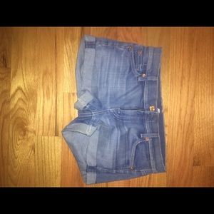 sevens for all man kind jean shorts